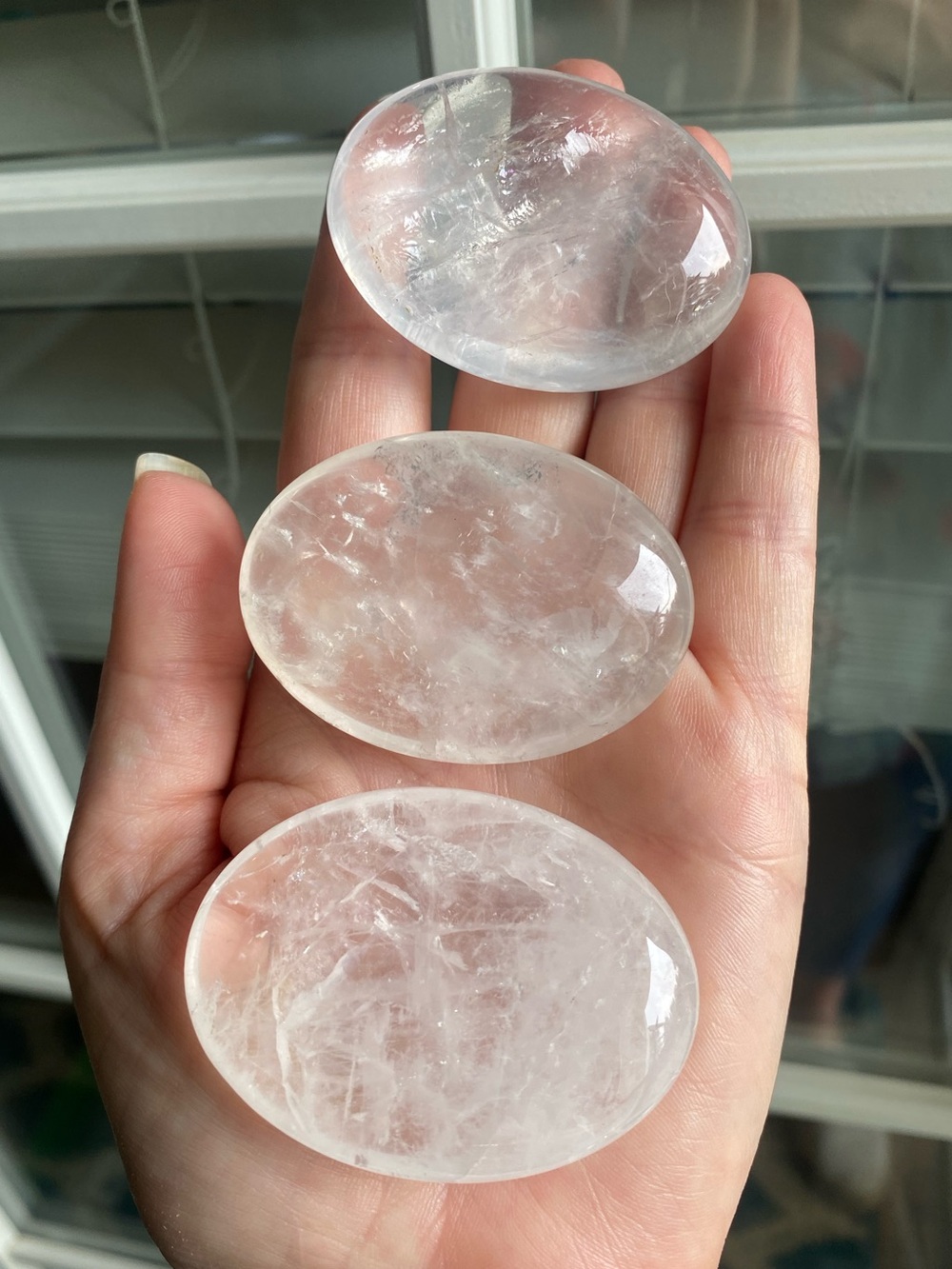 Clear Quartz Palm Stone